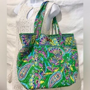 NWOT Vera Bradley Emerald Paisley Tote Bag